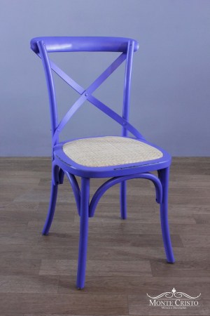 Cadeira Cross azul escura provençal